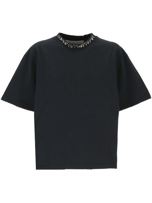 Black crew neck t-shirt GOLDEN GOOSE | GWP01874P00189790456